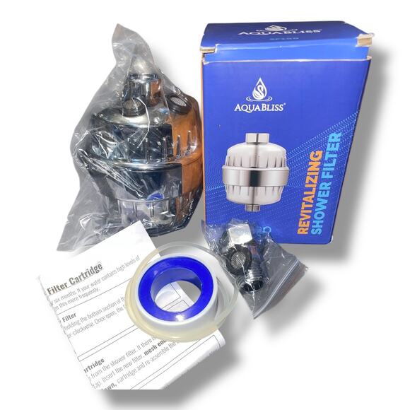 AquaBliss Revitalizing Shower Filter SF100 Chrome High Output Refresh Open Box - Picture 5 of 10